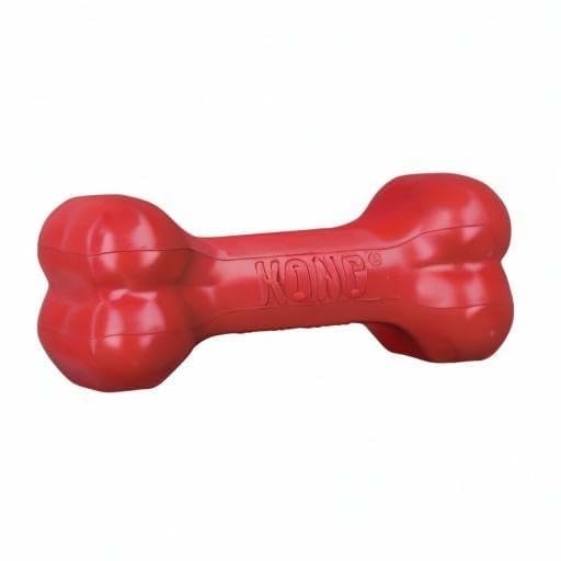 KONG Goodie Bone comparaison d’échelle à côté d’une main pour visualiser la taille