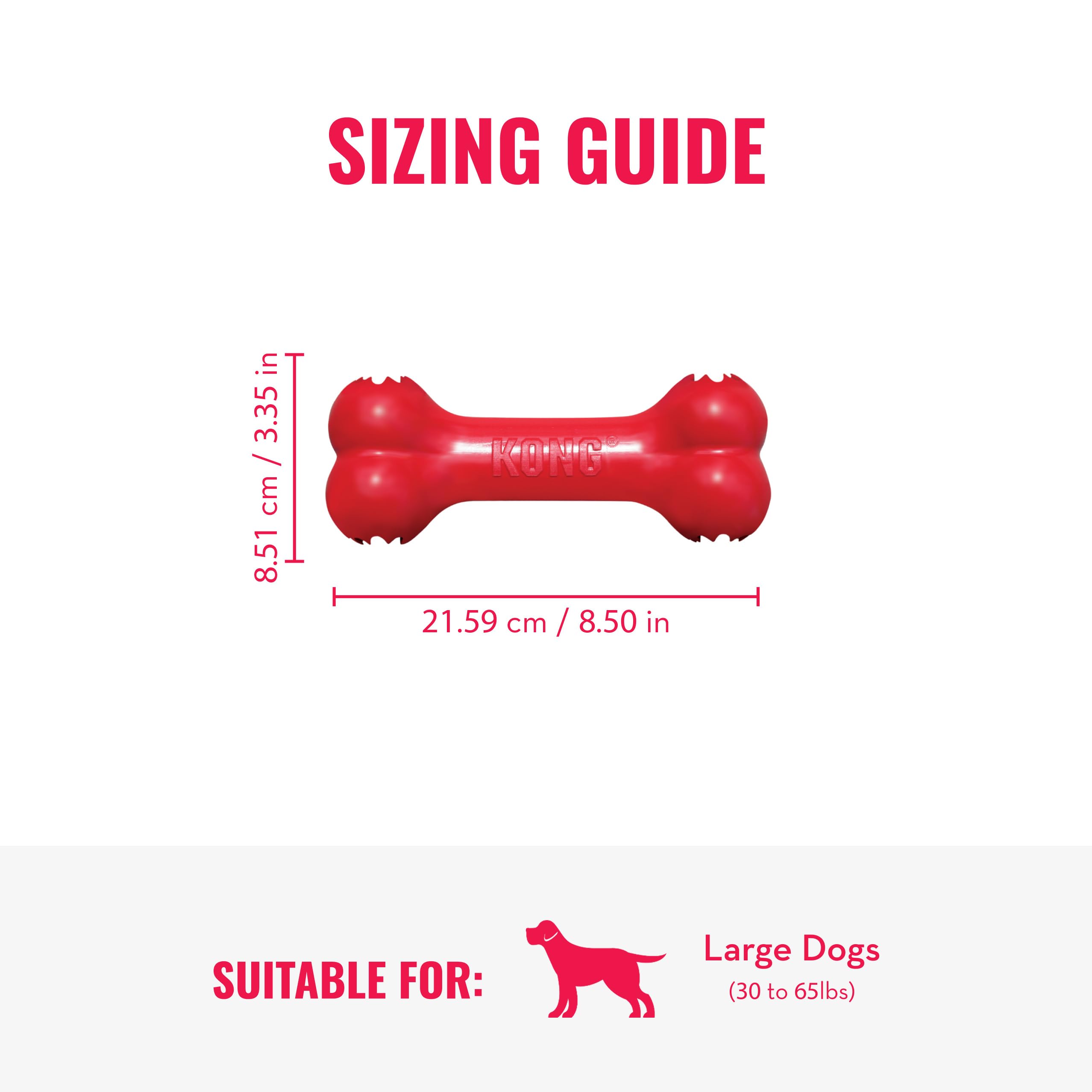 Goodie Bone rempli de KONG Easy Treat illustrant distribution lente de friandises