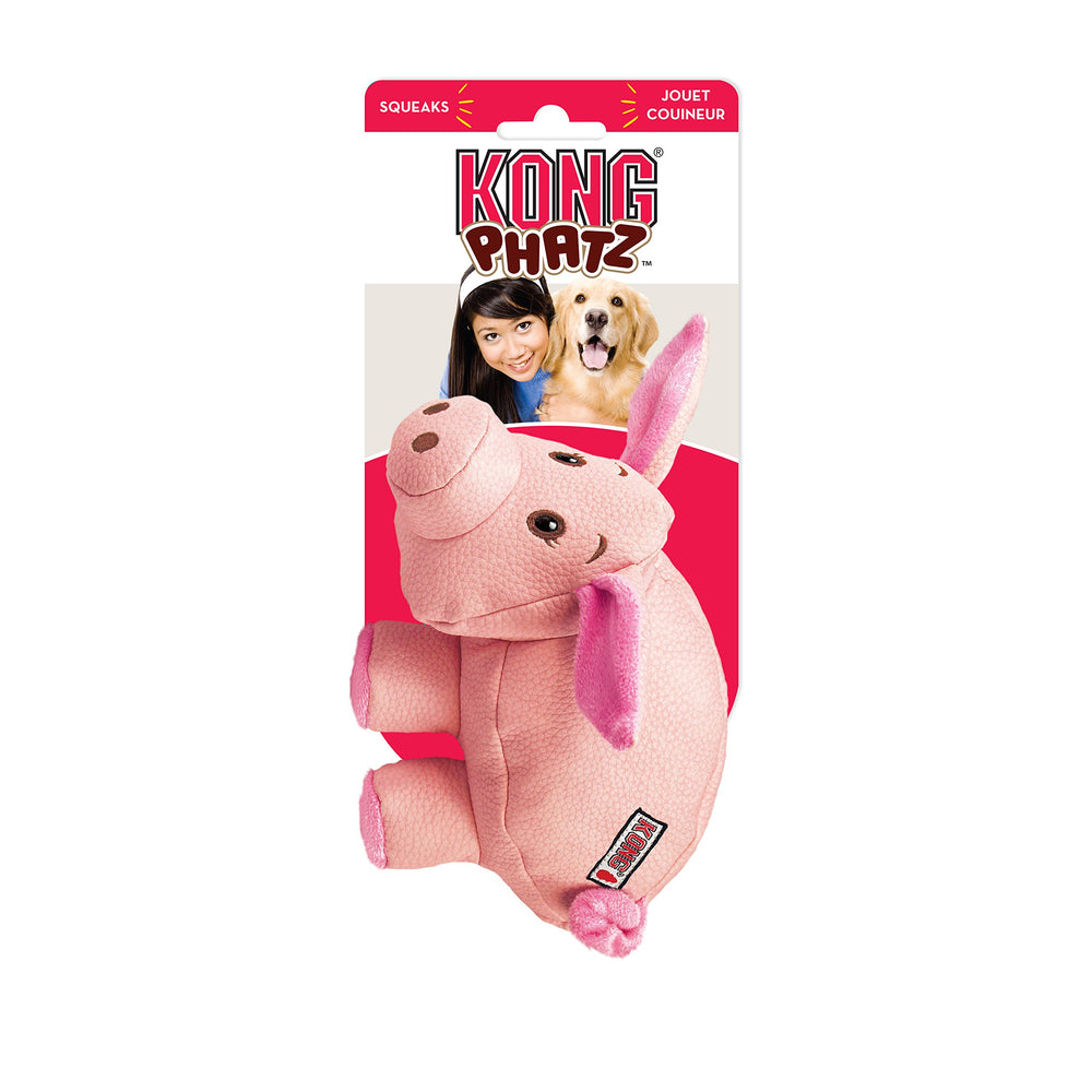 Comparaison taille KONG Phatz Pig tenue en main pour évaluer adaptation