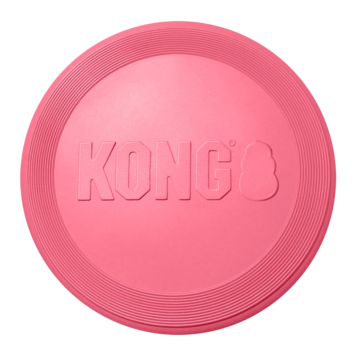 KONG Puppy Flyer face avant montrant la forme et la couleur pour attraper facilement