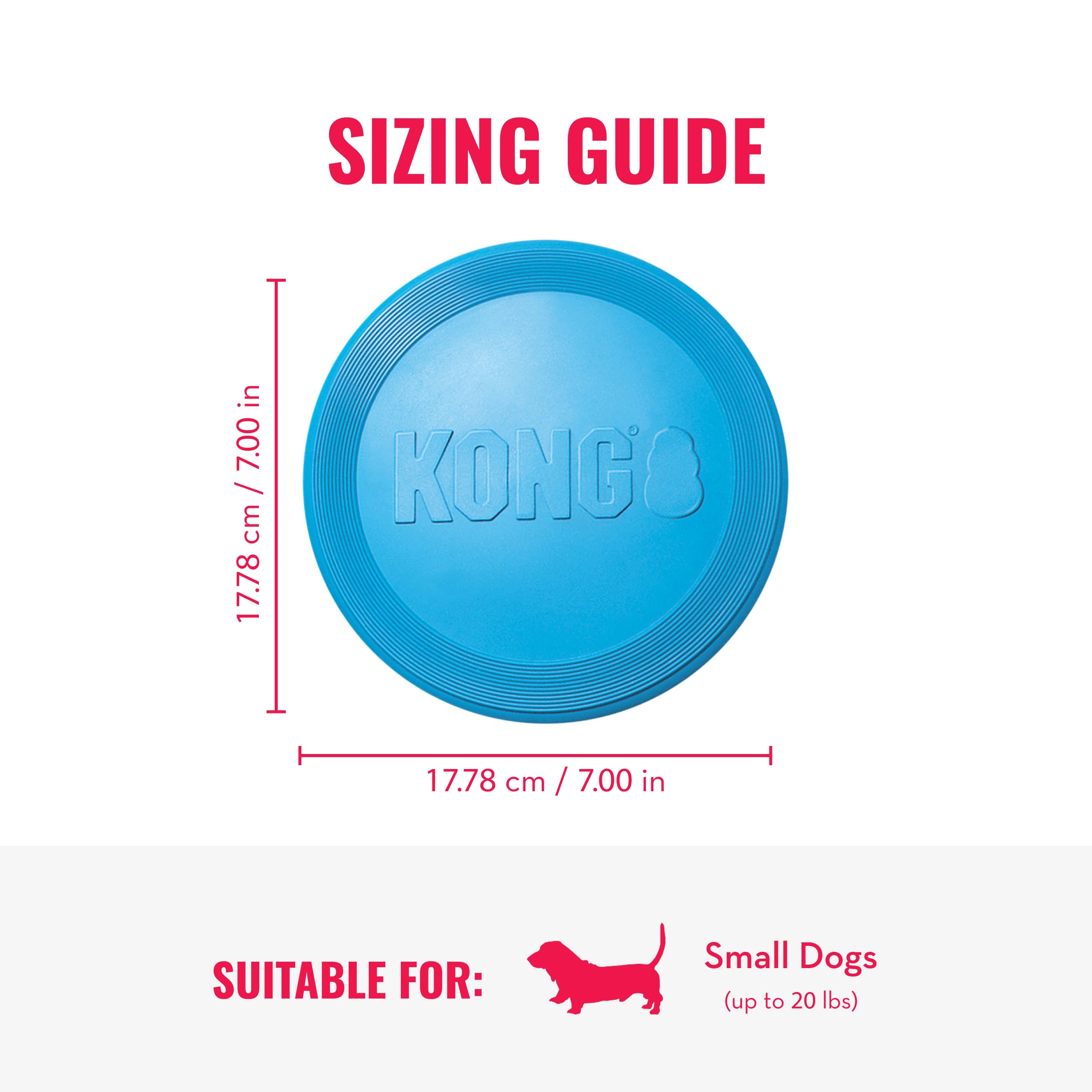 KONG Puppy Flyer gros plan matière en caoutchouc doux pour dents de lait