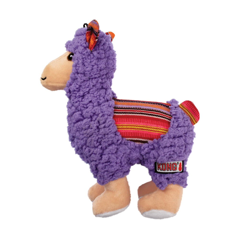 KONG Sherps Llama face avant montrant la peluche, favorise câlins