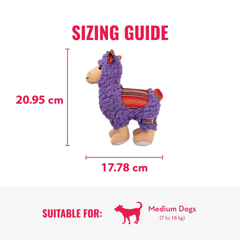 KONG Sherps Llama vue profil illustrant double couche, meilleure durabilité