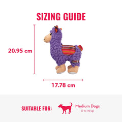 KONG Sherps Llama vue profil illustrant double couche, meilleure durabilité