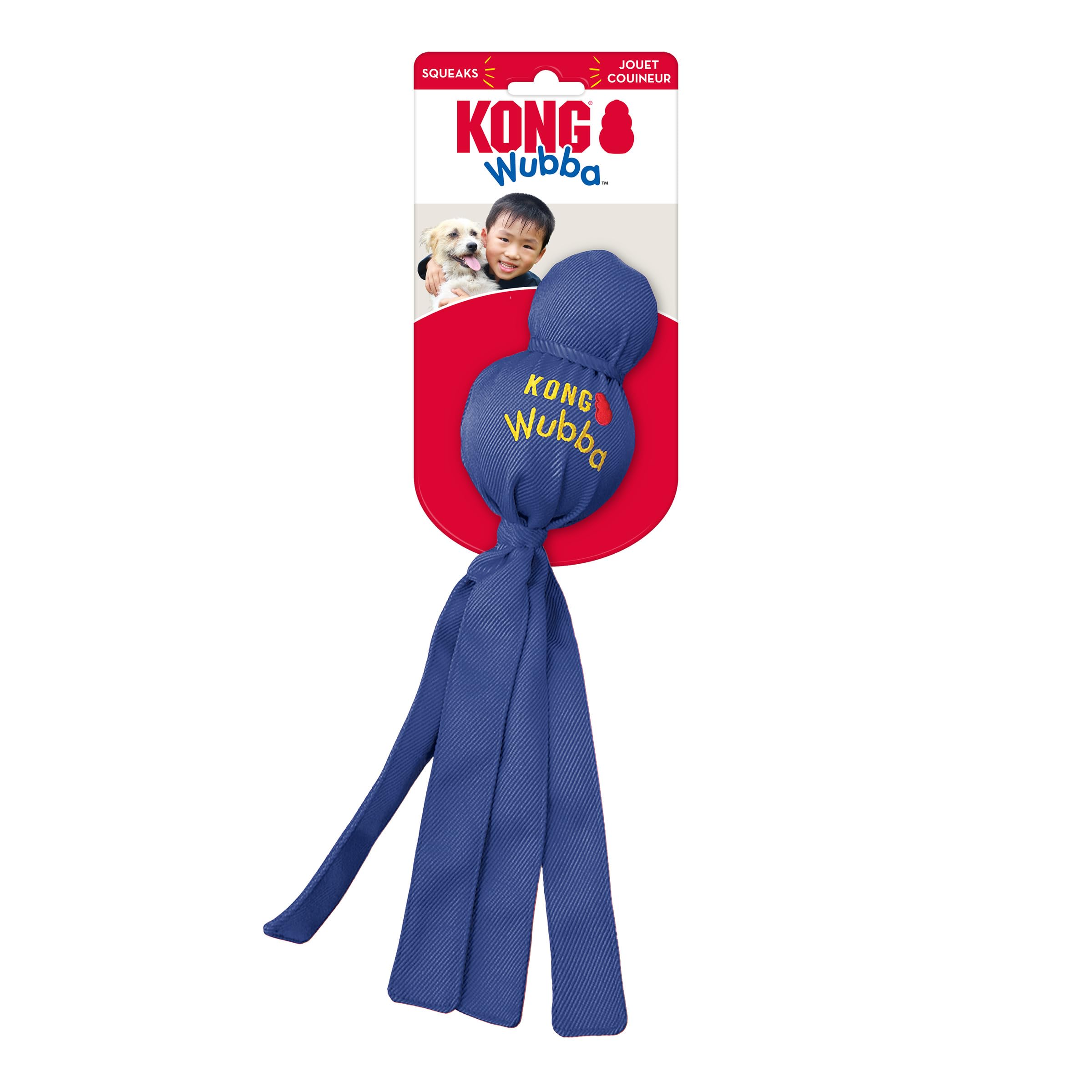 KONG main lançant balle et chien la récupérant pour interaction