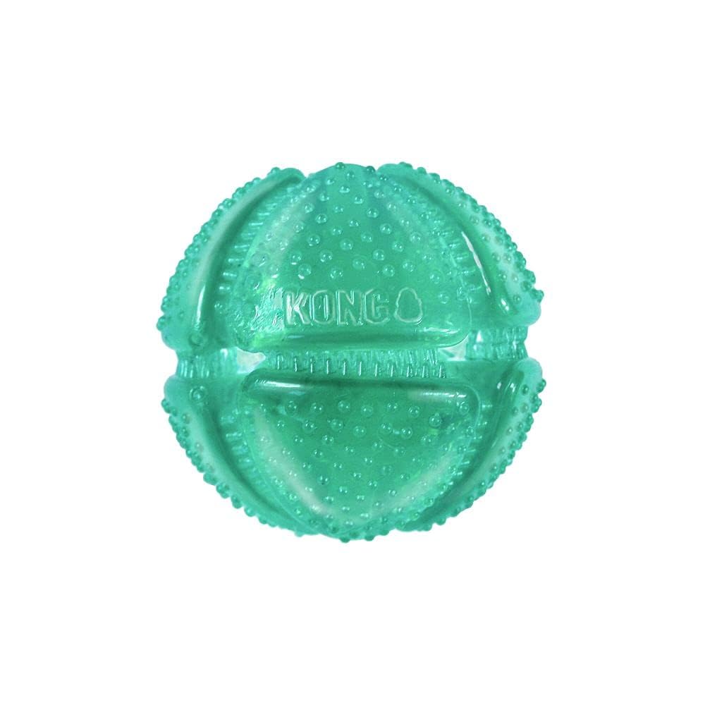 KONG Squeezz Dental Ball emballage et étiquette KONG montrant informations produit