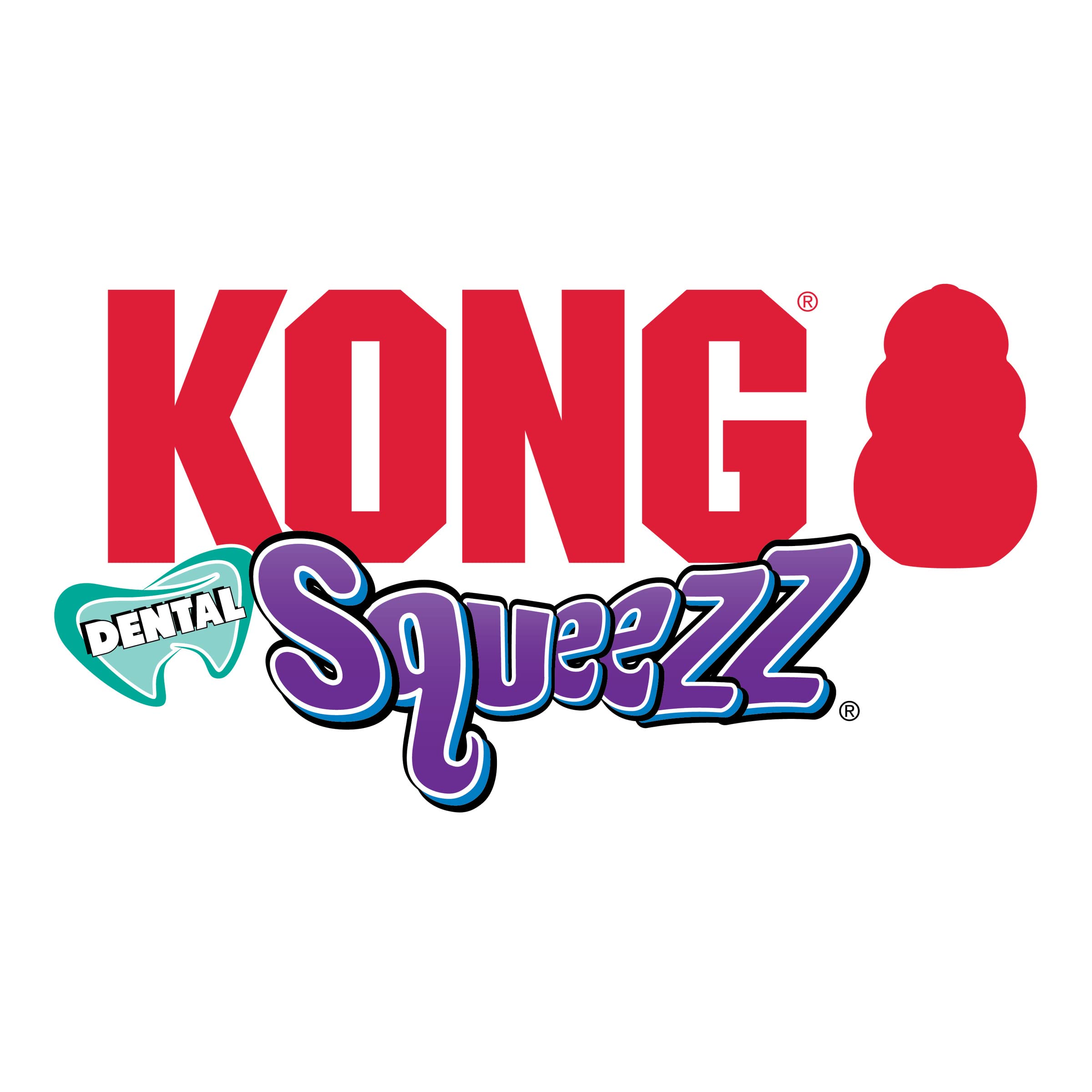 Comparaison taille KONG Squeezz Dental Stick pour chiens moyens et grands
