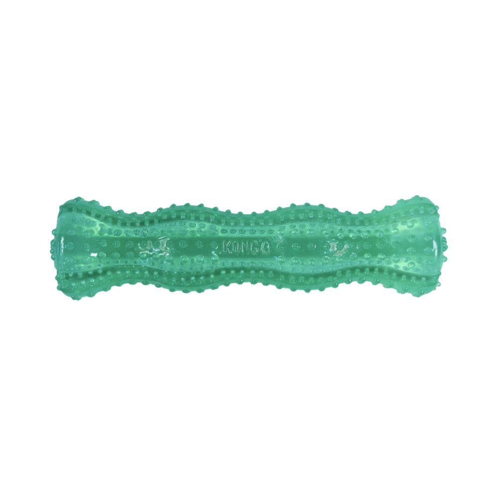 KONG Squeezz Dental Stick face avant montrant sa forme résistante et sûre