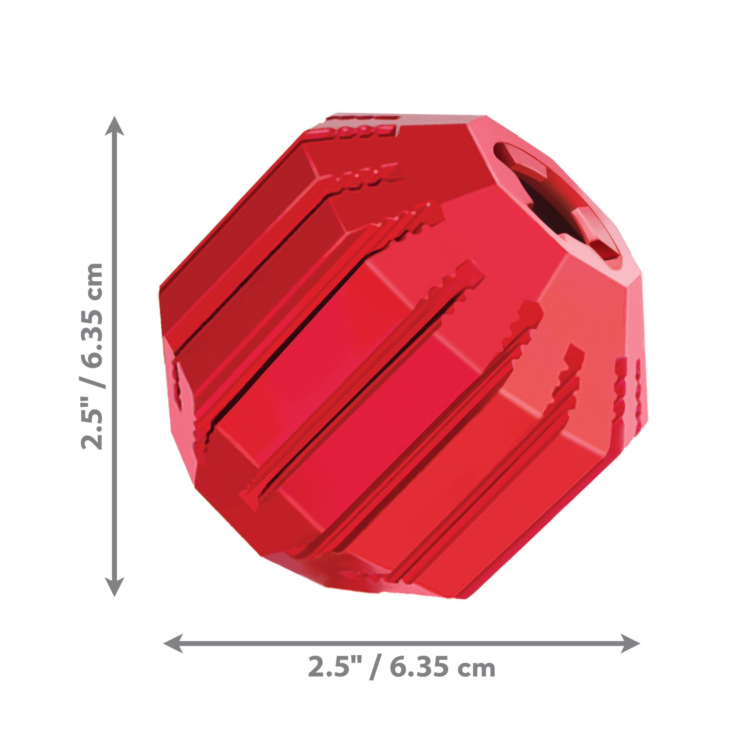 KONG comparaison taille avec main montrant échelle pour chiens moyens