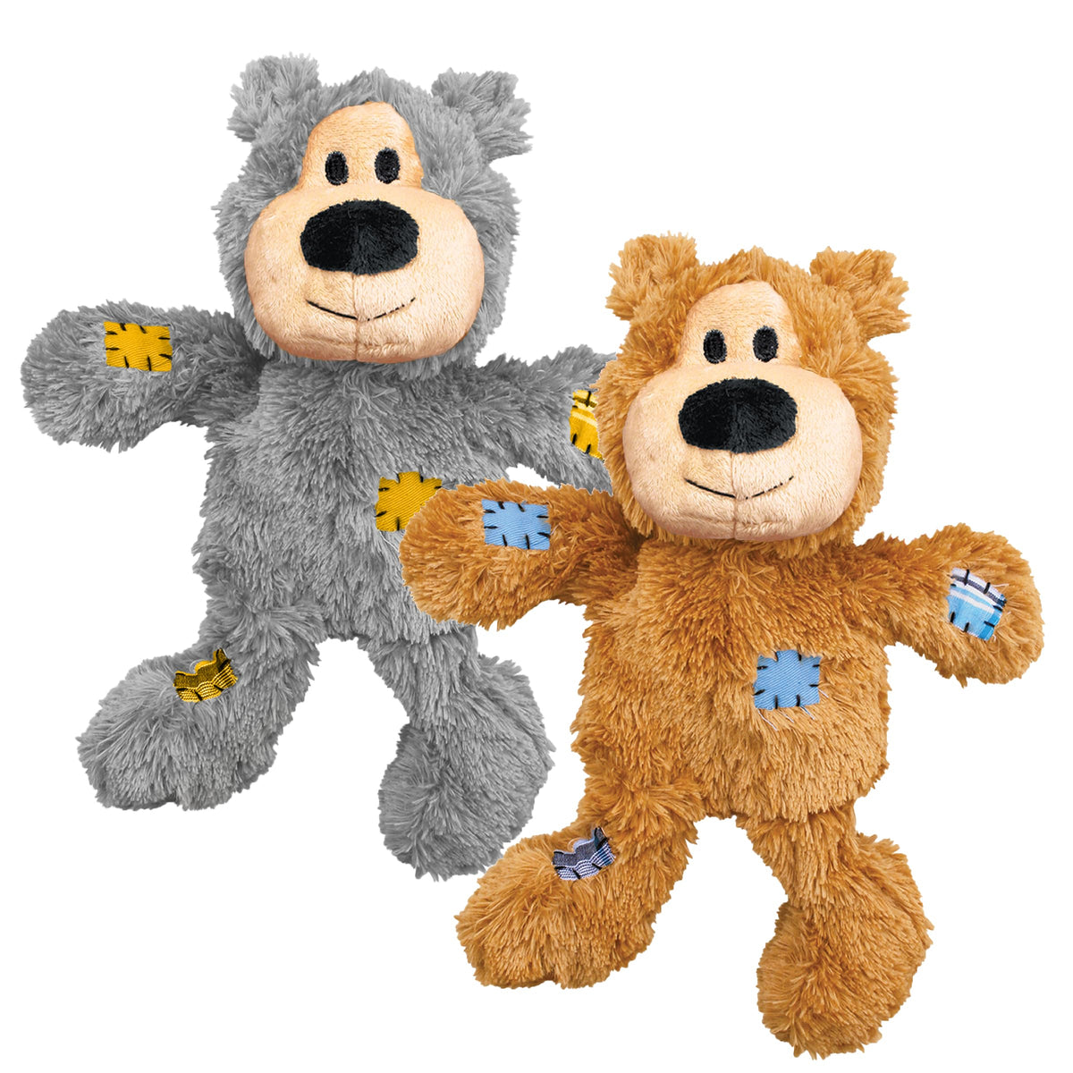 KONG ours face avant montrant le tissu doux et attractif pour câlins