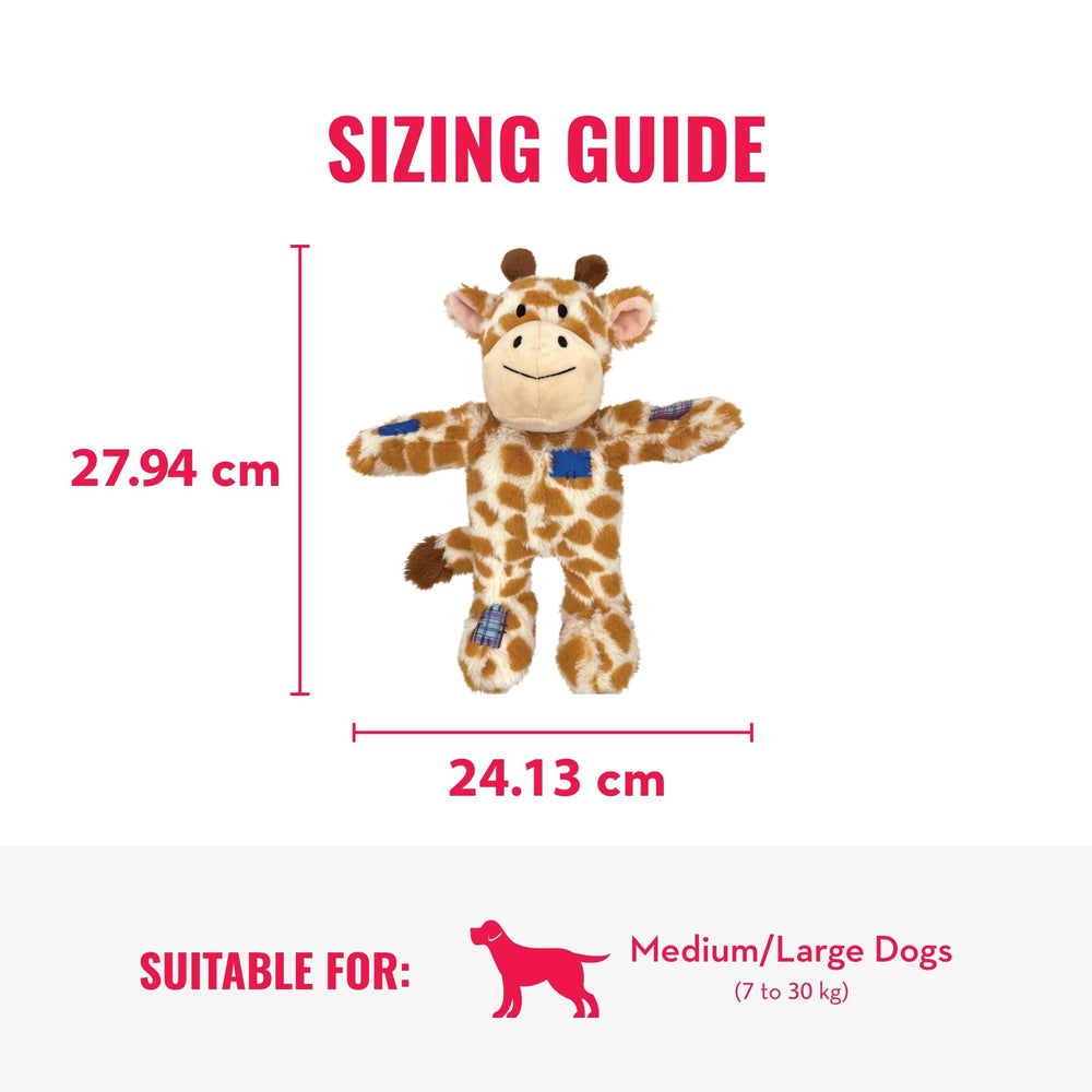 KONG Wild Knots Giraffe vue profil entière illustrant la forme adaptée au jeu
