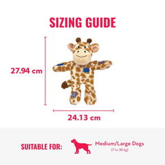 KONG Wild Knots Giraffe vue profil entière illustrant la forme adaptée au jeu