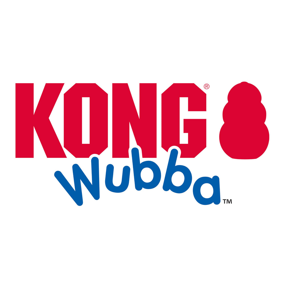 KONG Wubba balle tennis intégrée pour lancer et texture familière