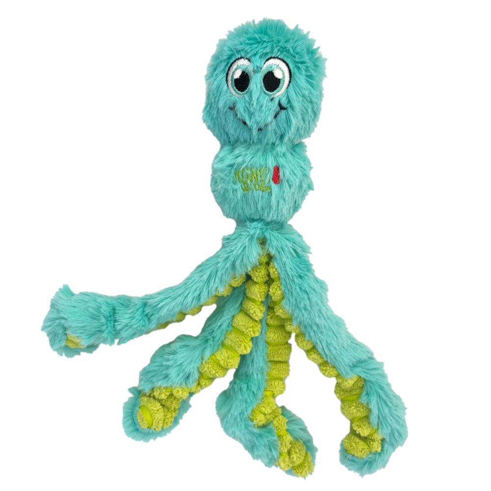 KONG Wubba Octopus posé à côté d'un objet pour évaluer la petite taille