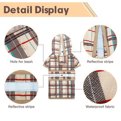 KOOLTAIL poncho montré de dos avec trou pour laisse pratique