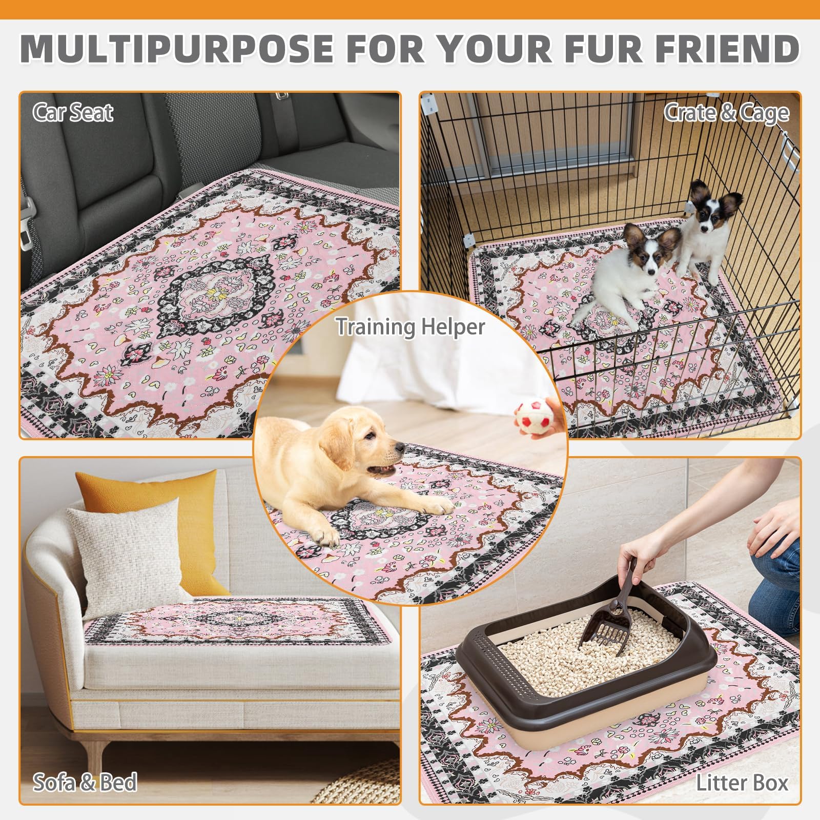 KOOLTAIL comparaison d’échelle du tapis à un objet courant pour visualiser la taille