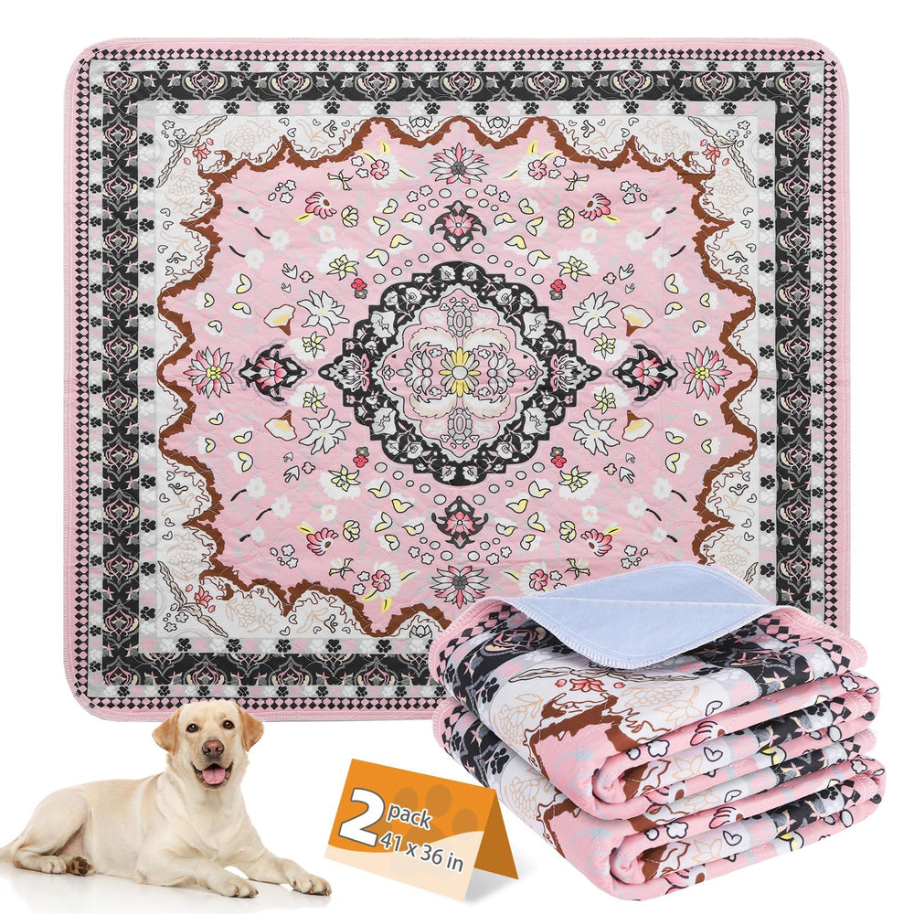 KOOLTAIL vue avant du lot de 2 tapis montrant taille et motif, protection immédiate
