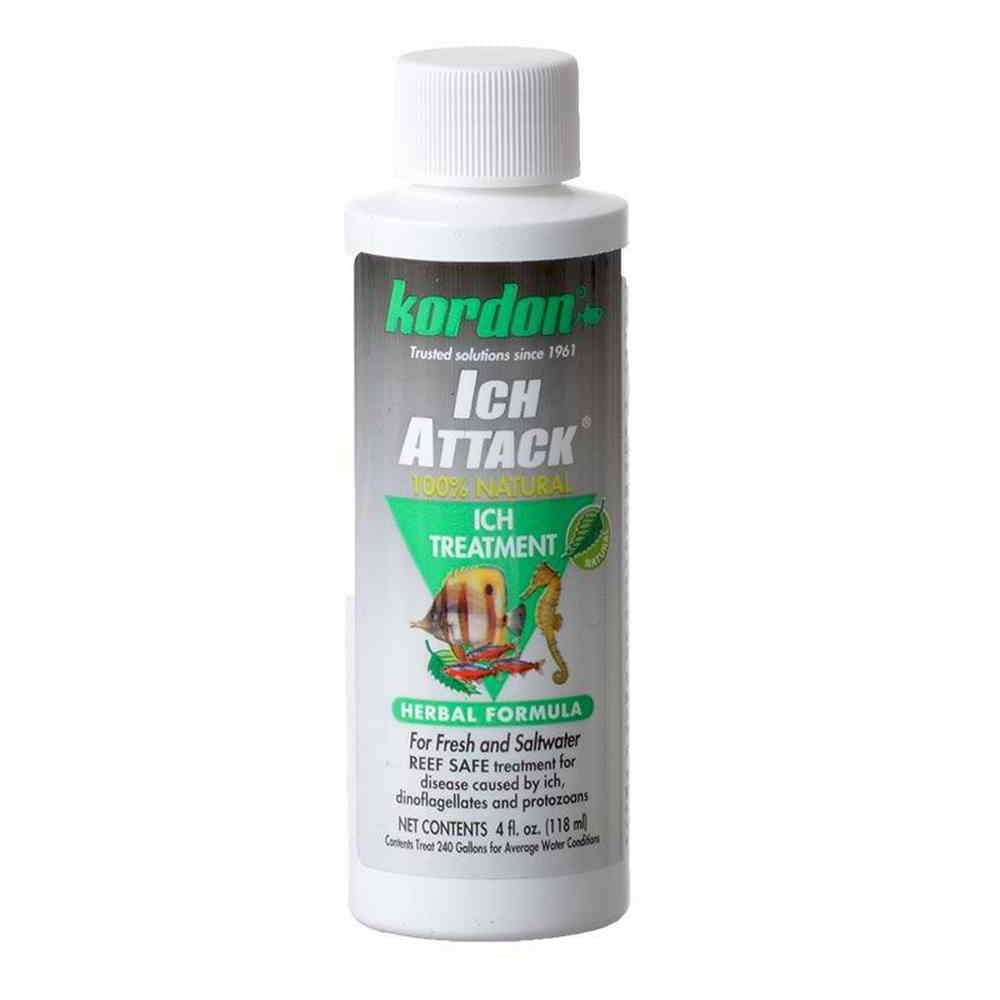 Kordon Ich-Attack flacon avant montrant l’étiquette, solution naturelle pour poissons
