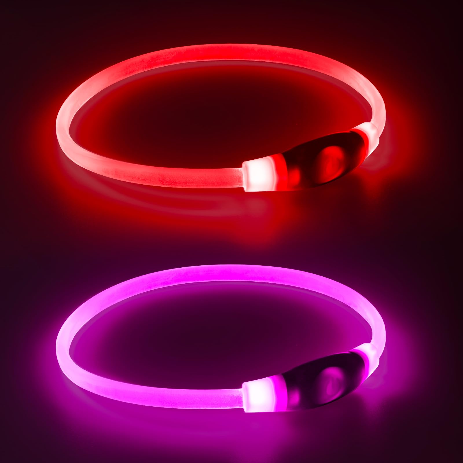 Kpuplol collier face avant montrant la bande LED pour sécurité nocturne