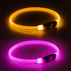Kpuplol collier lumineux vue de face améliore la sécurité en promenade