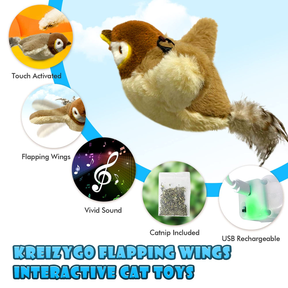 KreizyGo plumage gros plan montrant texture douce résistante aux mordillements