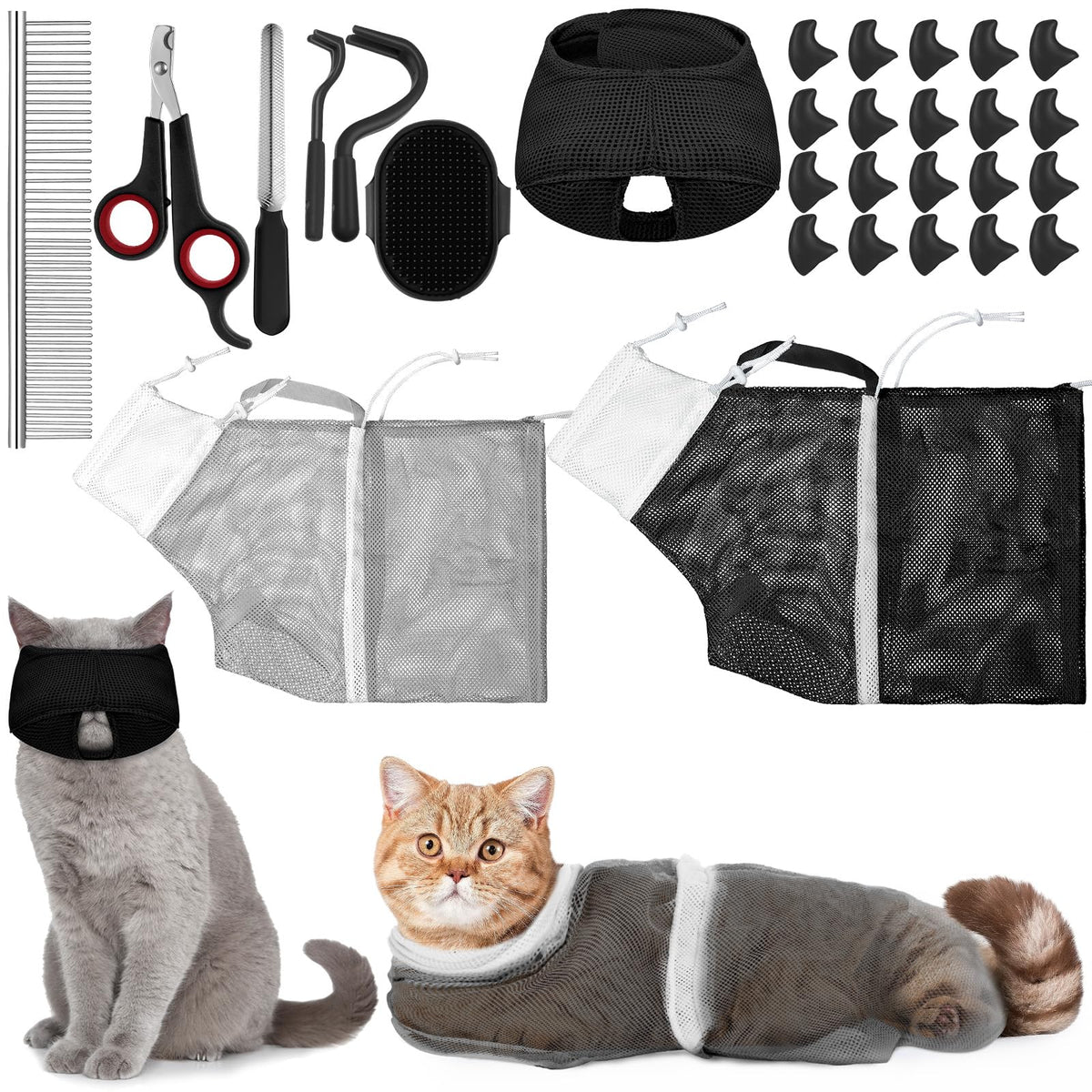 Kritkin sac de bain gris et noir montrant maintien sécurisé