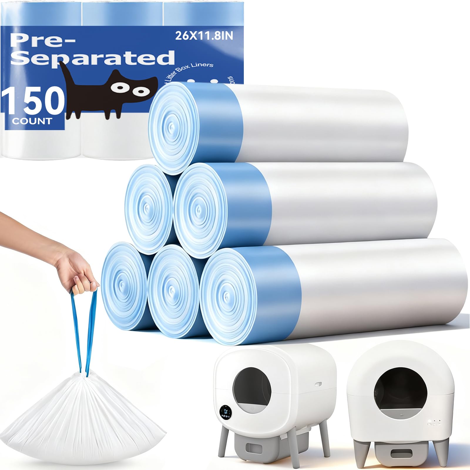 KropBom emballage 150 sacs montrant la quantité pratique