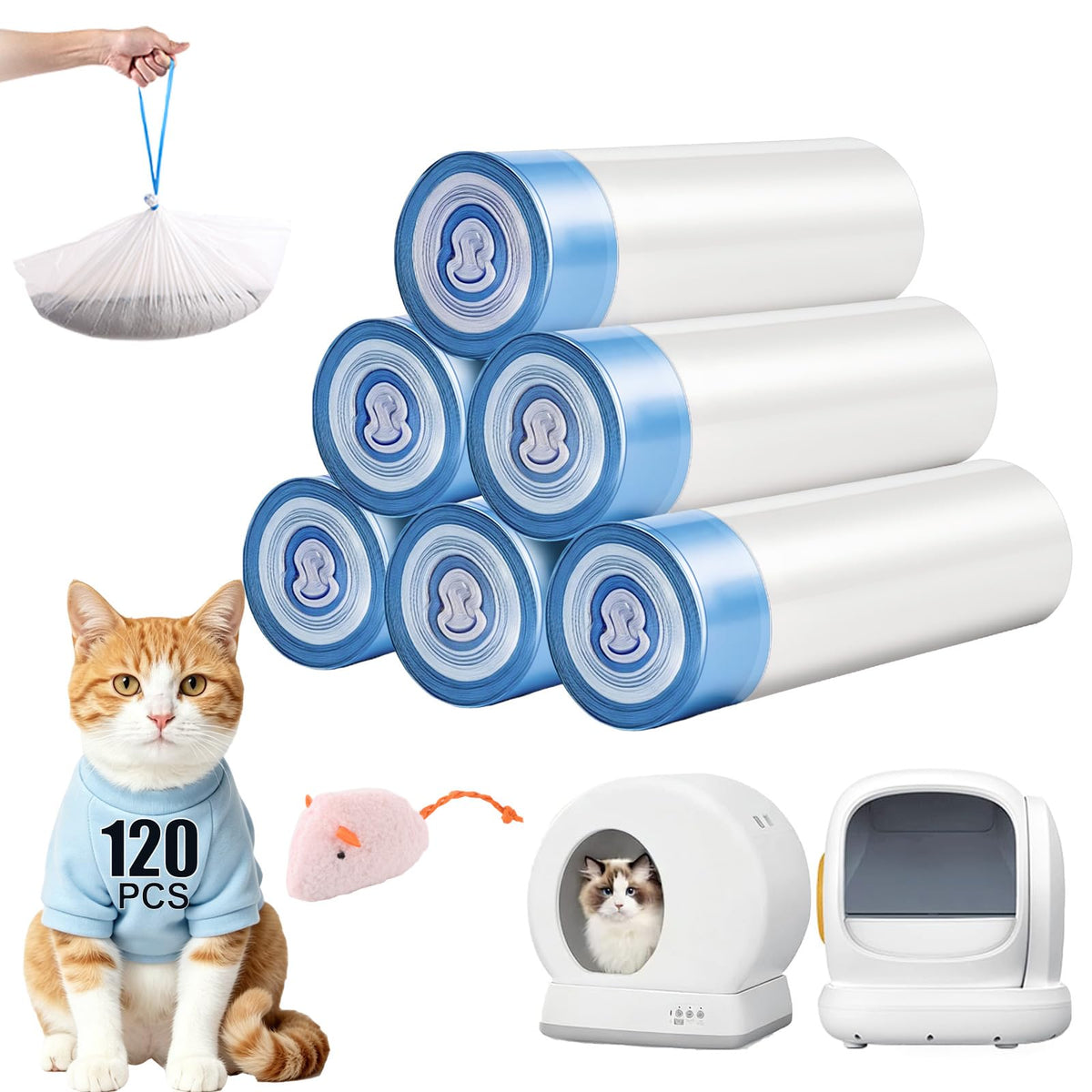 KropBom emballage avant montrant 120 sacs et compatibilités pour gain de temps