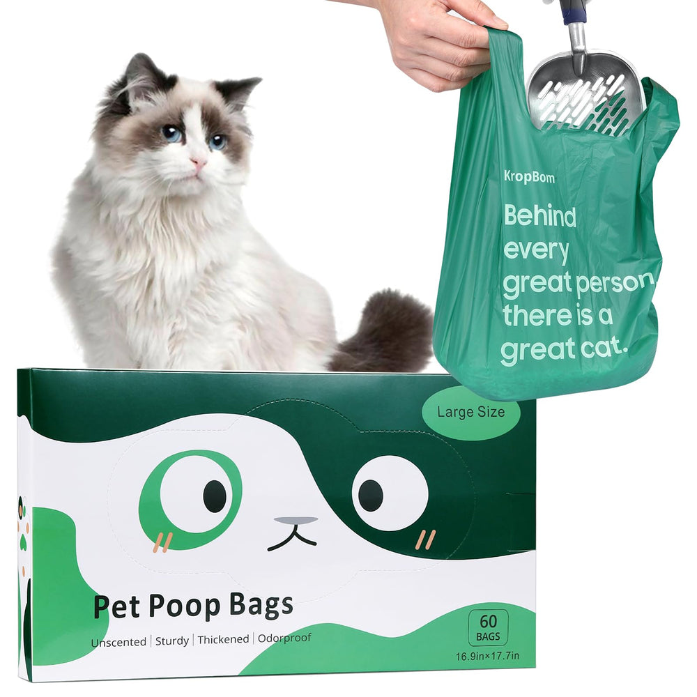 KropBom boîte avant montrant 60 sacs, rangement compact et pratique