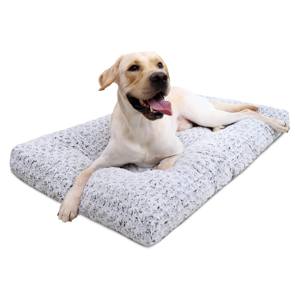 KSIIA vue de face du matelas de cage gris montrant le rembourrage confortable