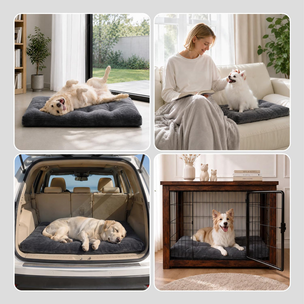 KSIIA matelas avec grand chien dans une caisse illustrant stabilité et confort