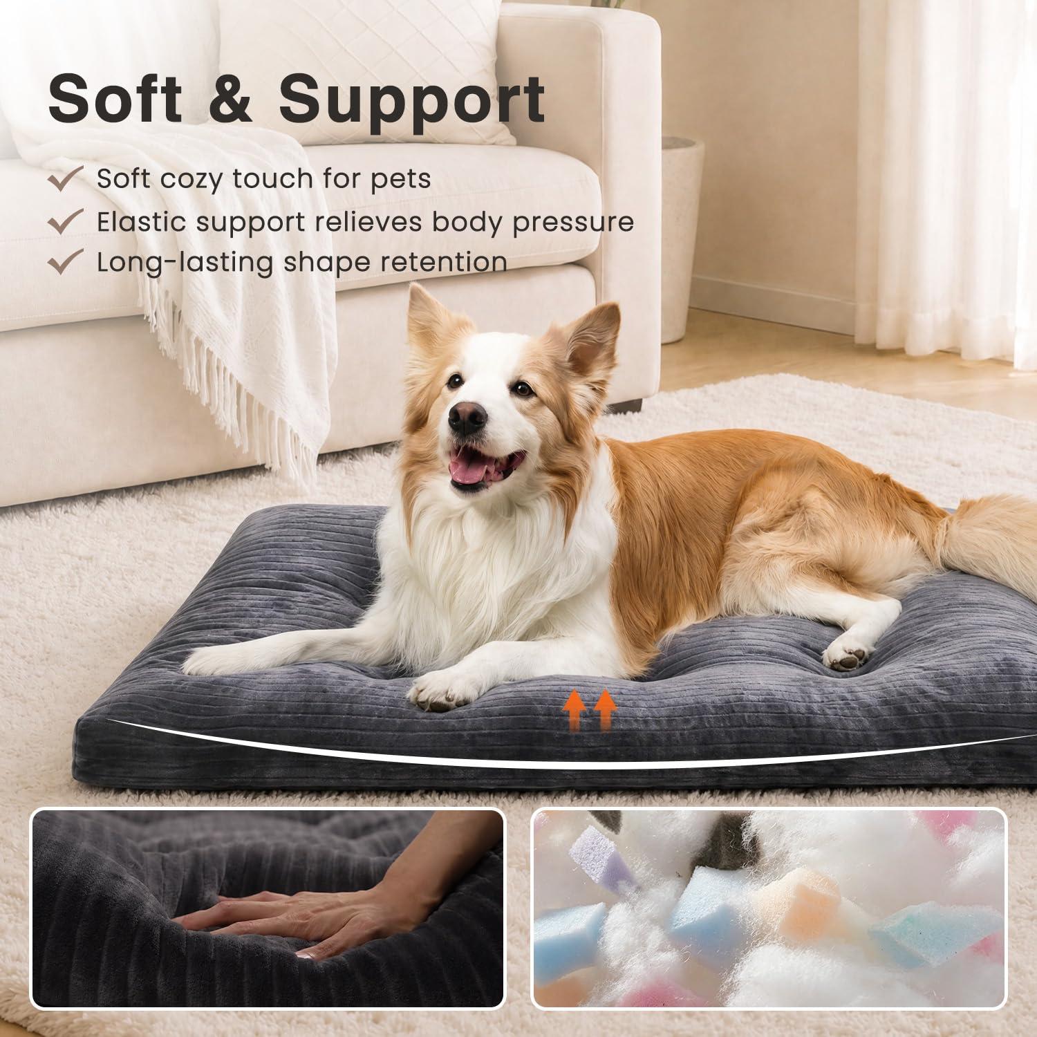 KSIIA coupe du matelas montrant garnissage épais et soutien durable