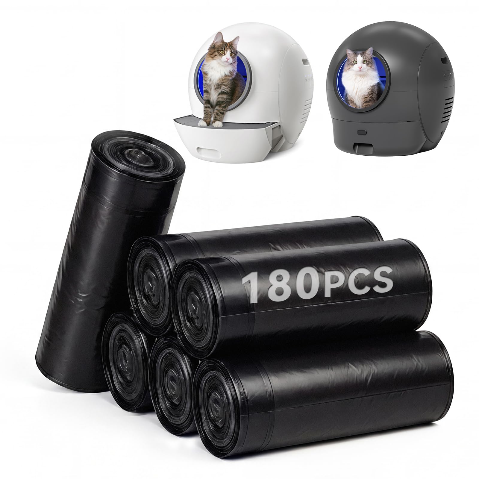 KungFuPet sac pour bac image avant montrant emballage et compatibilité, facilite le nettoyage