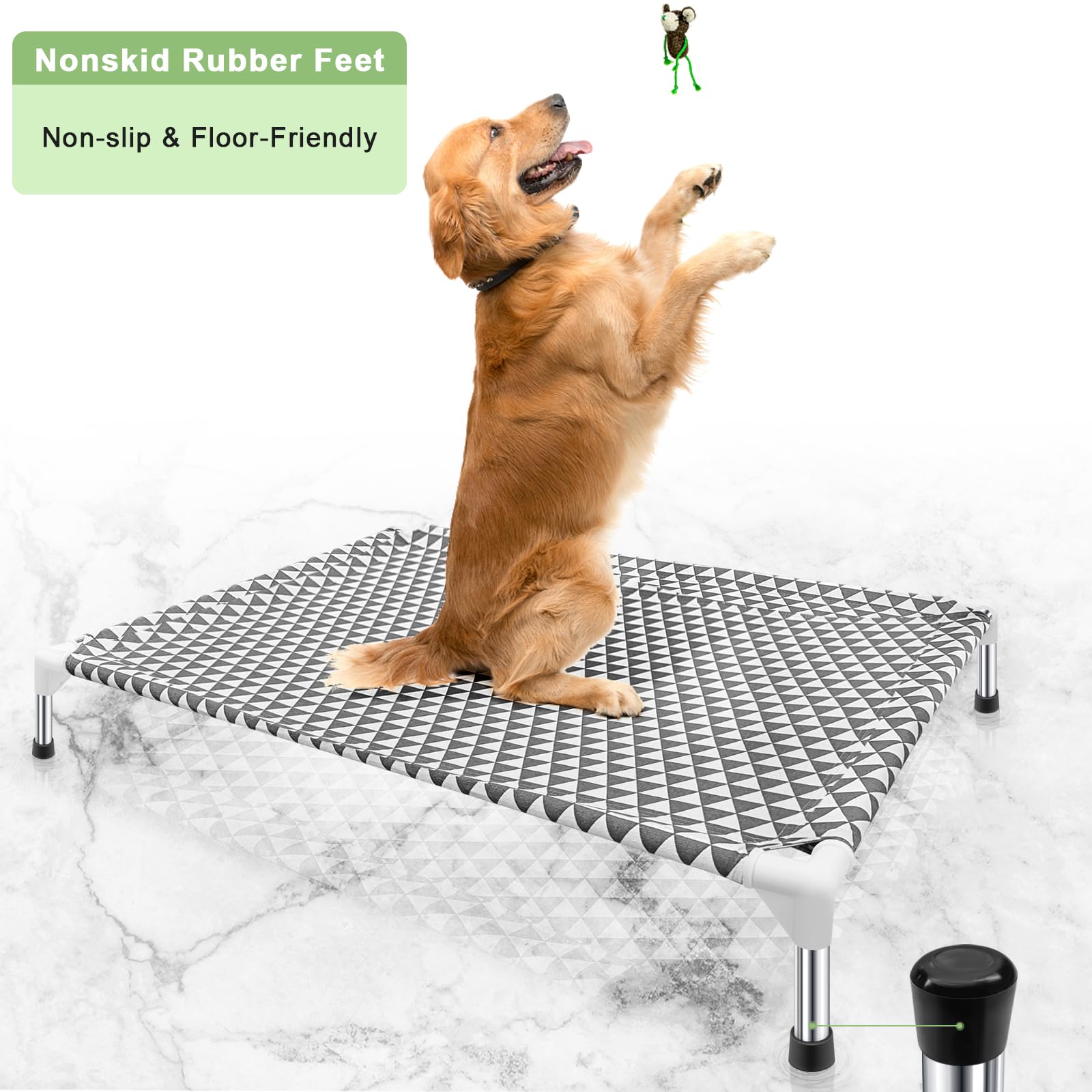 Kuntrust lit installé en camping, confort portable pour chien