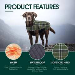 Kuoser détail du tissu imperméable protégeant le chien de la pluie
