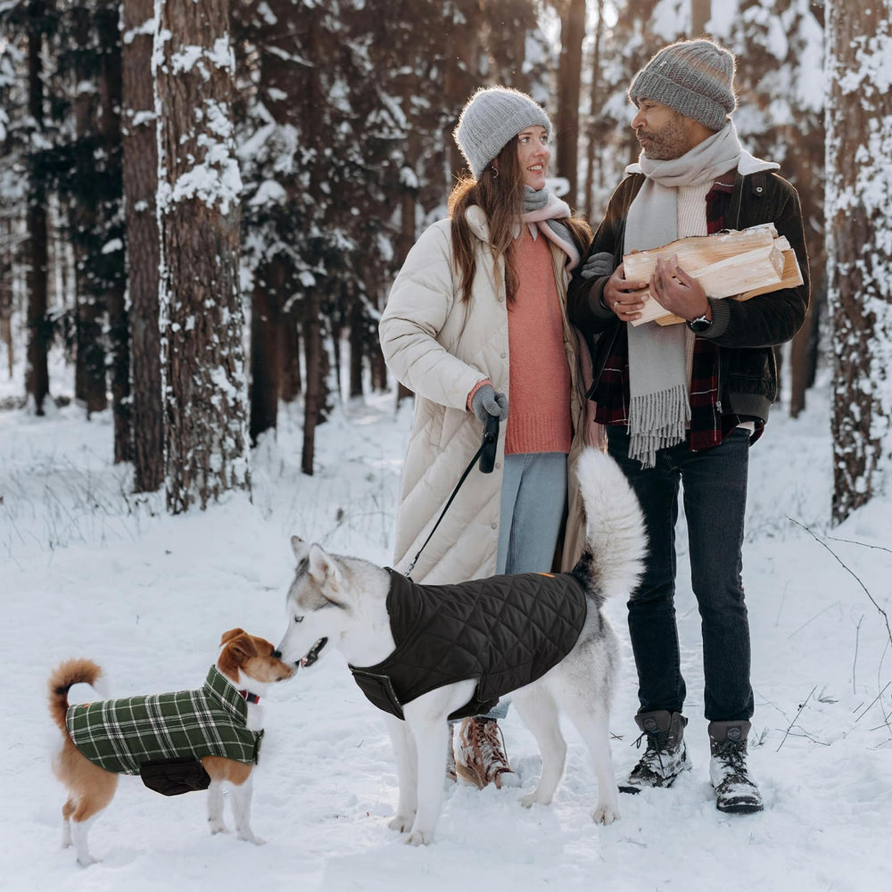 Kuoser motif tartan vintage élégant pour sorties hivernales stylées