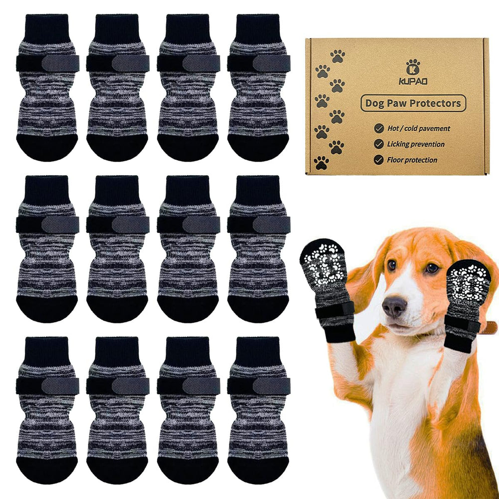 KUPAO pack de 12 chaussettes pour chien montrant le contenu utile
