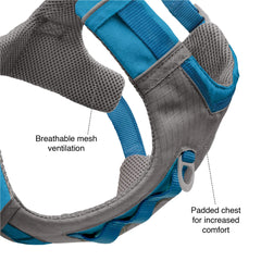 Kurgo harnais Journey Air gros plan ripstop et mesh pour durabilité respirante
