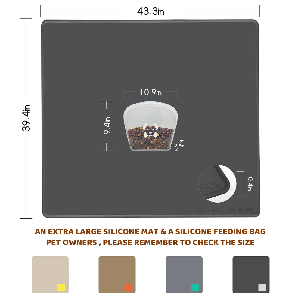 KVK gros plan texture silicone antidérapante pour stabilité des gamelles