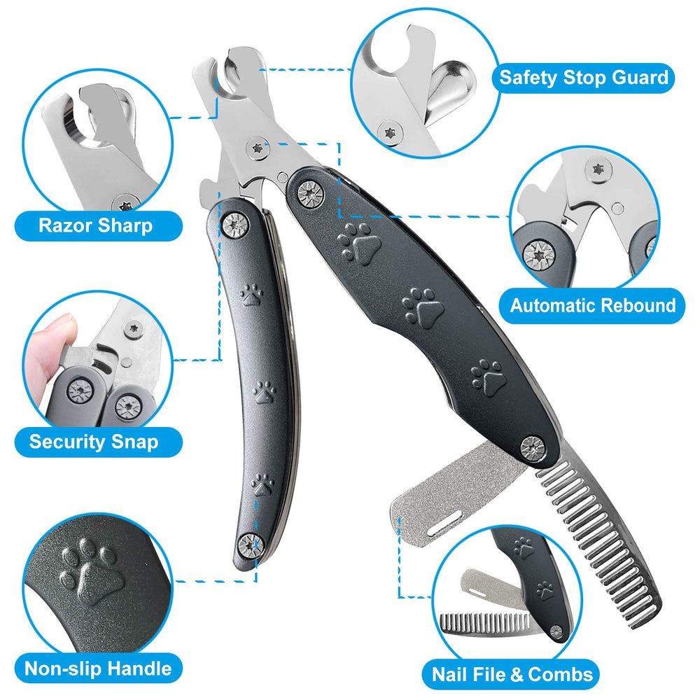 KXCDTECH OUTLE kit complet avec coupe-ongles, lime et peigne pour finition soignée