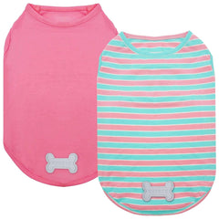 KYEESE tee-shirt rayé vue avant, confort élégant pour petit chien