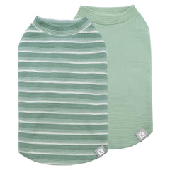 KYEESE t-shirt gaufré vu de face, enfilage facile et style rayé
