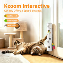Kzoom jouet en action avec chat jouant pour stimulation et exercice