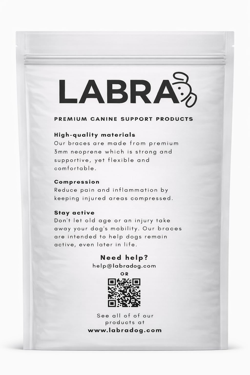 Emballage Labra et étiquette produit informant sur l'utilisation