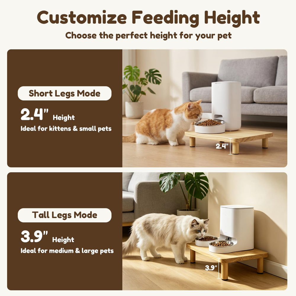 Pieds interchangeables LACRTOPE montrant options de hauteur faciles à changer