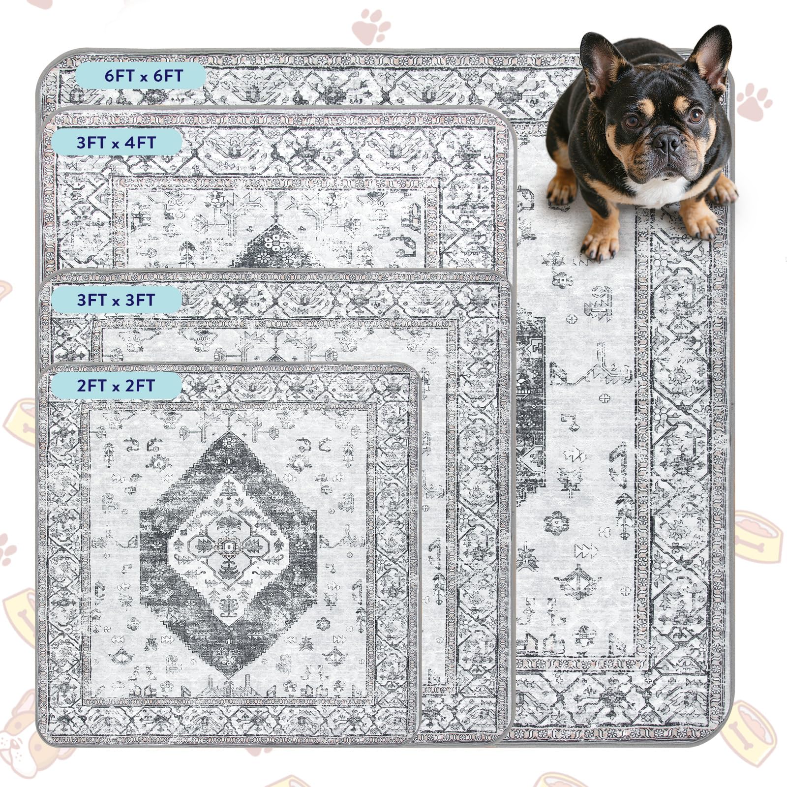 Lahome tapis dans machine à laver, lavable et durable après multiples lavages