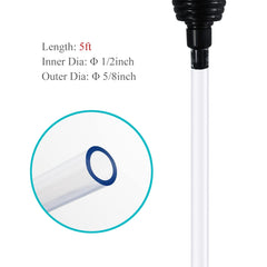 Laifoo tuyau transparent longueur 5ft pour contrôler le débit facilement