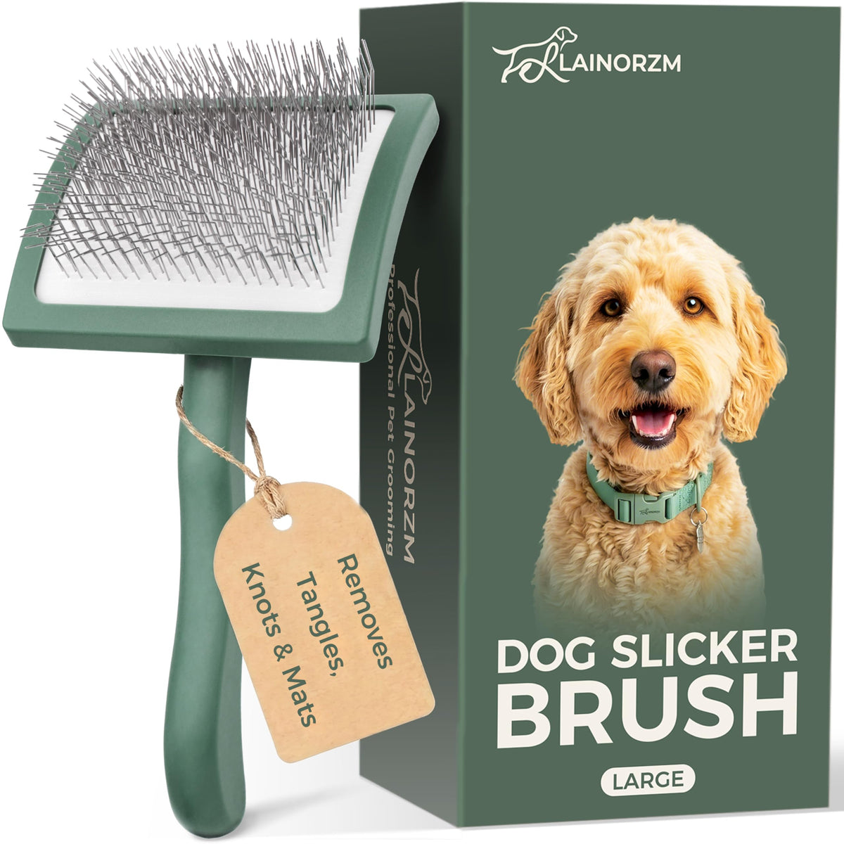 Lainorzm brosse face avant montrant la large surface pour un brossage rapide