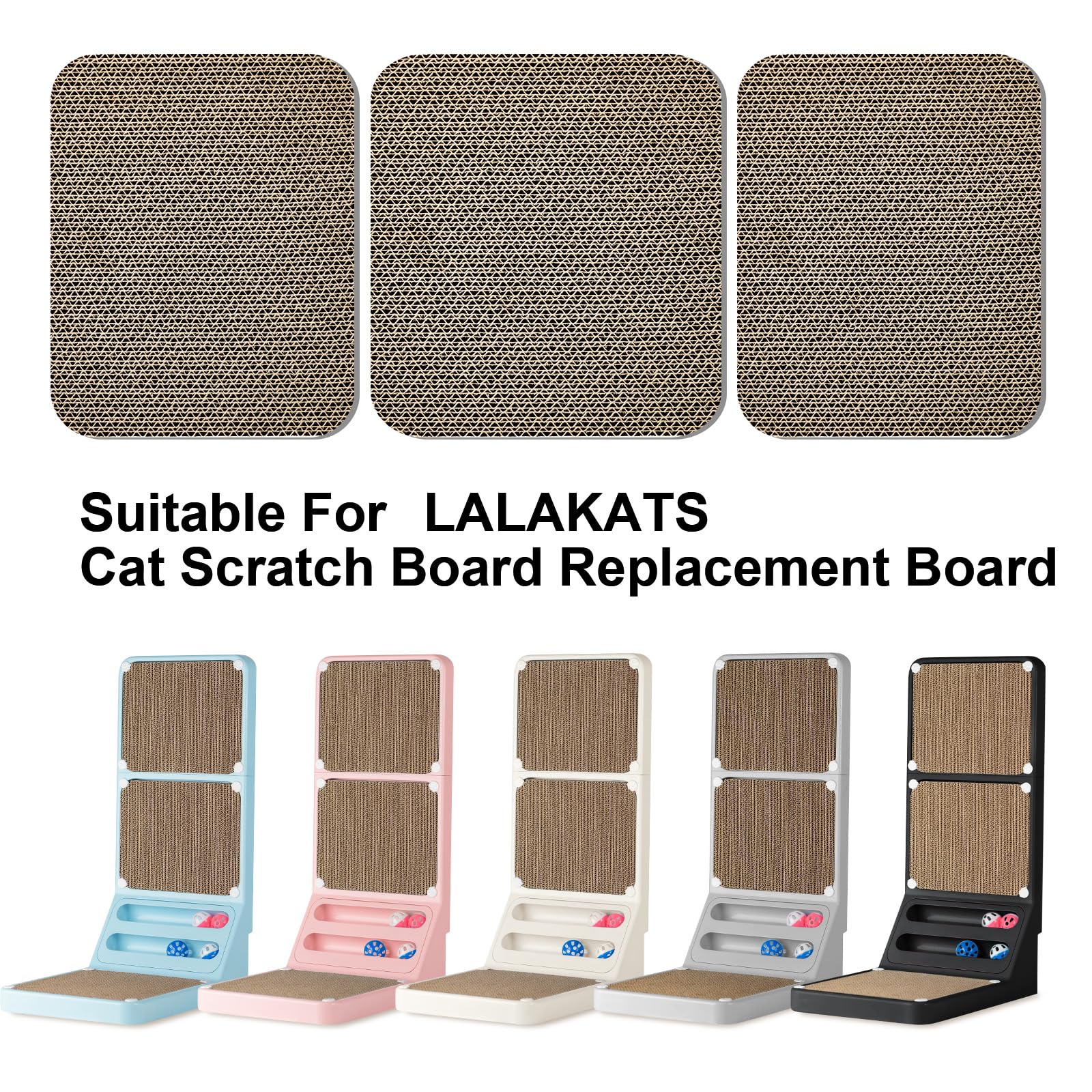 Tapis LALAKATS en cours d’installation sur griffoir en L montrant ajustement simple