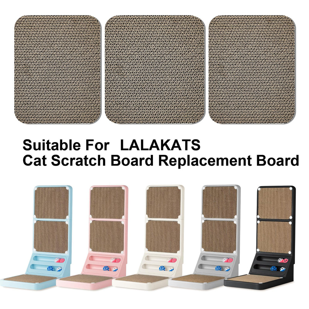 Tapis LALAKATS en cours d’installation sur griffoir en L montrant ajustement simple